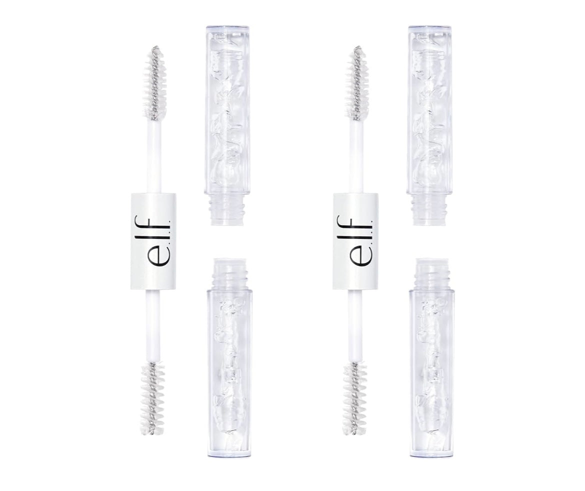 e.l.f. Clear Lash & Brow Mascara 2-Pack, Conditioning Clear Brow & Lash Gel For Grooming, Defining & Separating, Long-Lasting, Vegan & Cruelty-Free