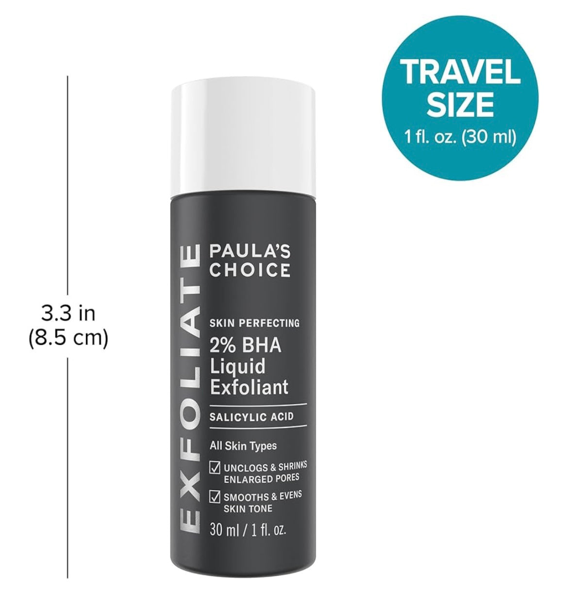 Paula's Choice SKIN PERFECTING 2% BHA Liquid Salicylic Acid Exfoliant-Facial Exfoliant for Blackheads, Enlarged Pores, Wrinkles & Fine Lines