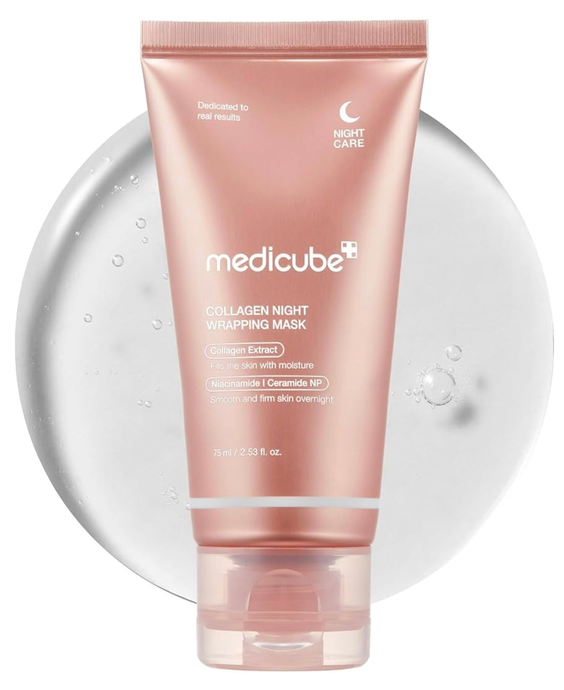 medicube Collagen Overnight Wrapping Peel Off Facial Mask Pack - Elasticity & Hydration Care, Reduces Sagging & Dullness - Hydrolyzed Collagen For Glowing Skin - Korean Skin Care, 2.53 fl.oz