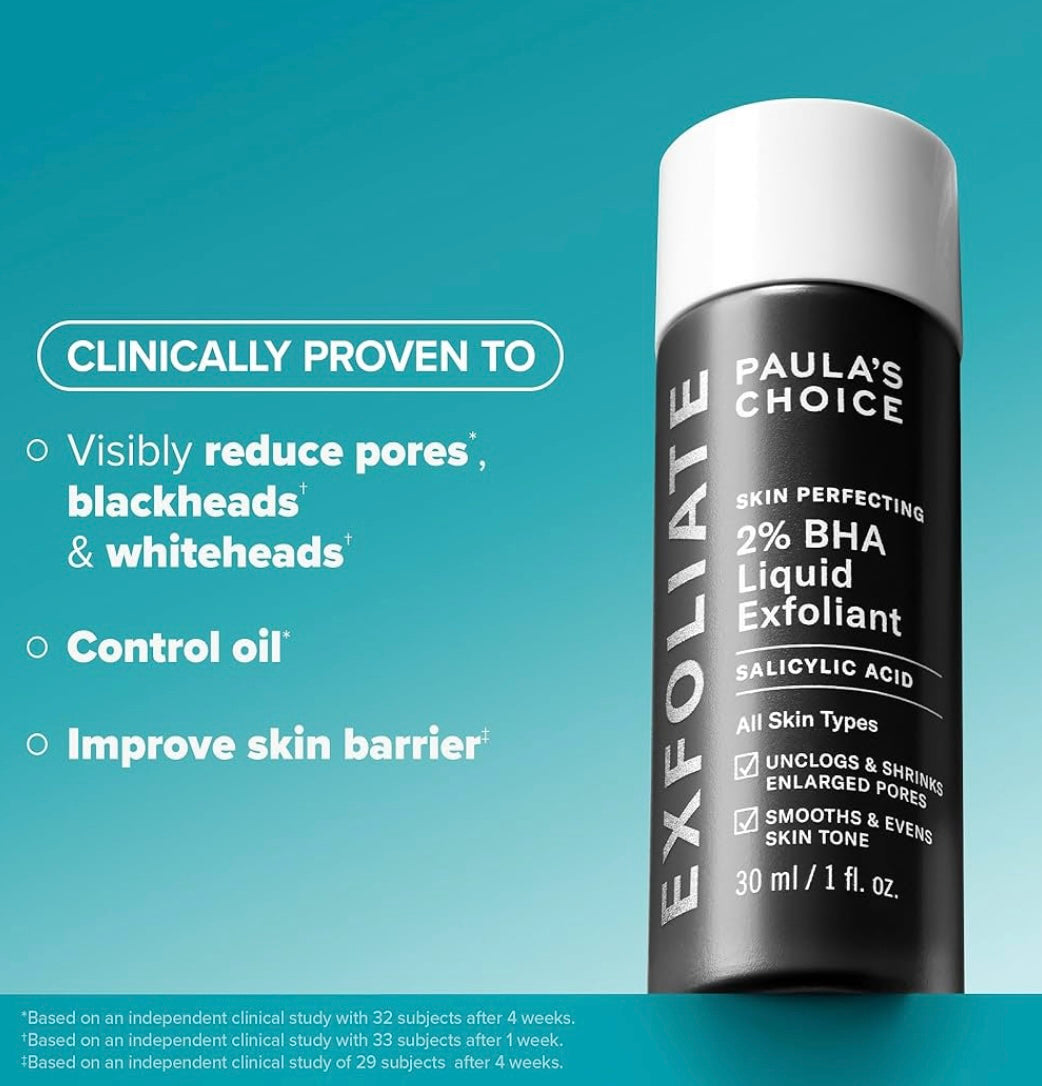 Paula's Choice SKIN PERFECTING 2% BHA Liquid Salicylic Acid Exfoliant-Facial Exfoliant for Blackheads, Enlarged Pores, Wrinkles & Fine Lines