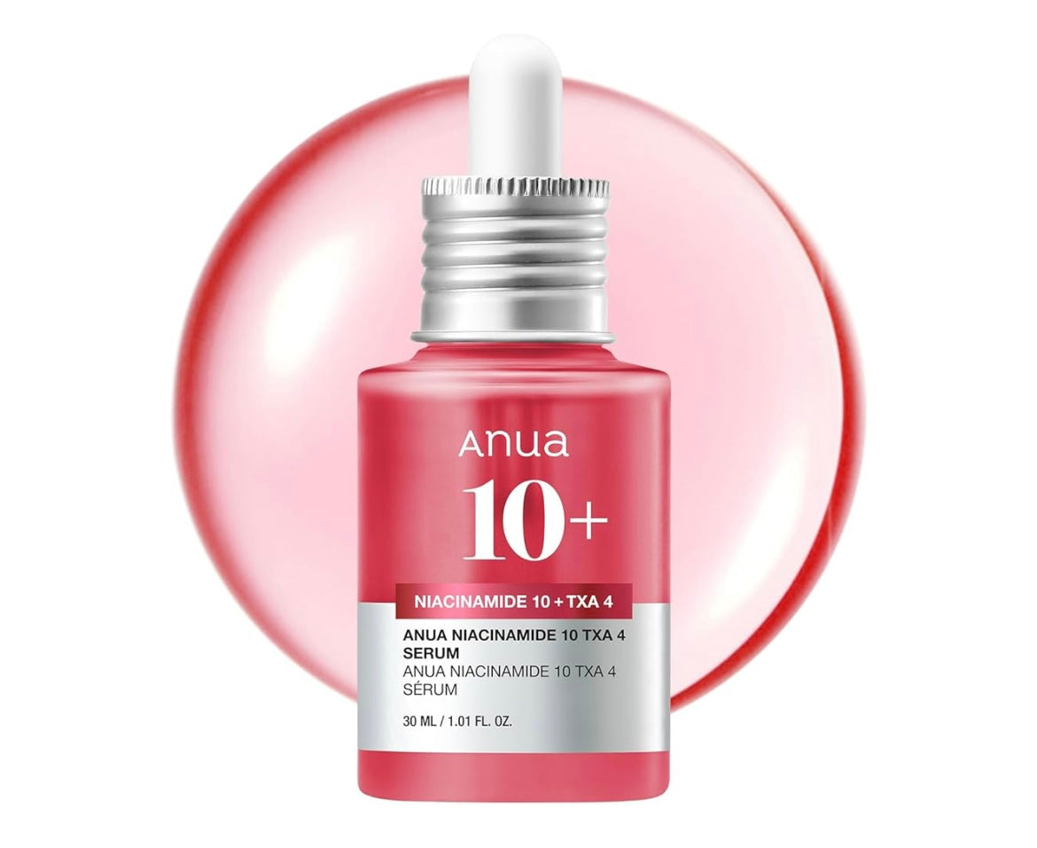 Anua 10% Niacinamide+ 4% Tranexamic Acid Serum, Ceramide, Hyaluronic Acid, Vitamin B12 natural color, for Sensitive skin, Korean Glass Skin, Fragrance-Free (30ml /1.01 fl.oz.)