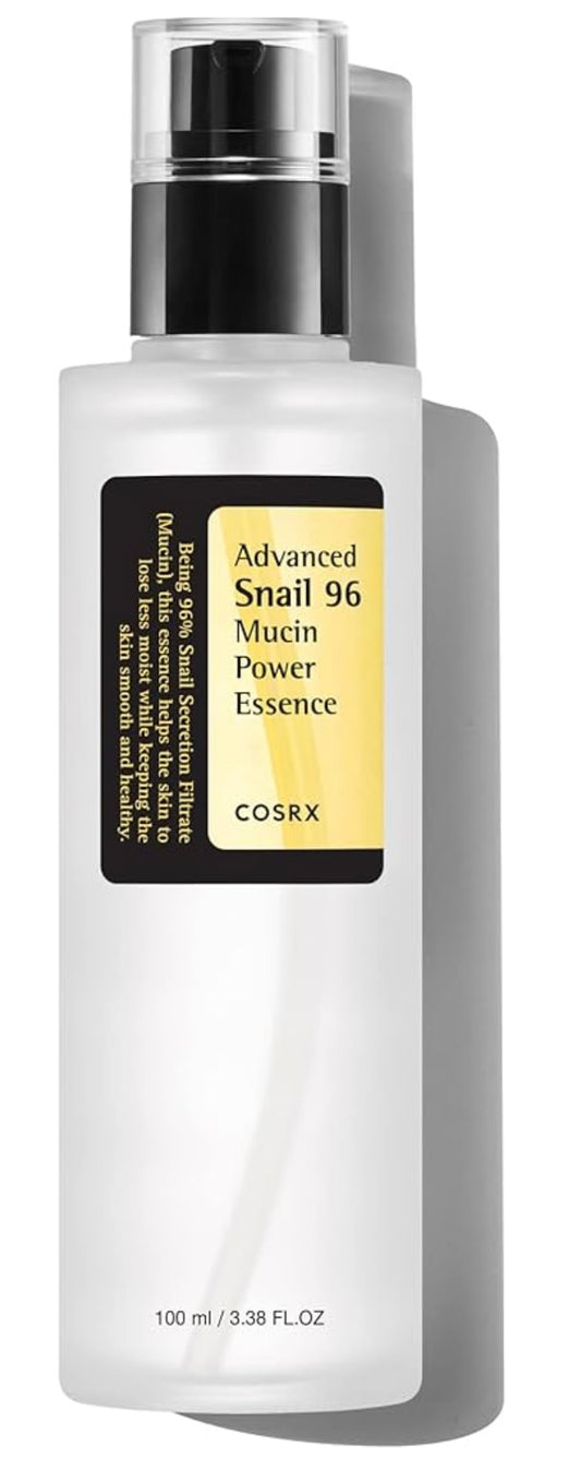 COSRX Snail Mucin 96% Power Repairing Essence 3.38 fl.oz 100ml, Hydrating Serum for Face with Snail Secretion Filtrate for Dull Skin & Fine Lines, Korean Skin Care