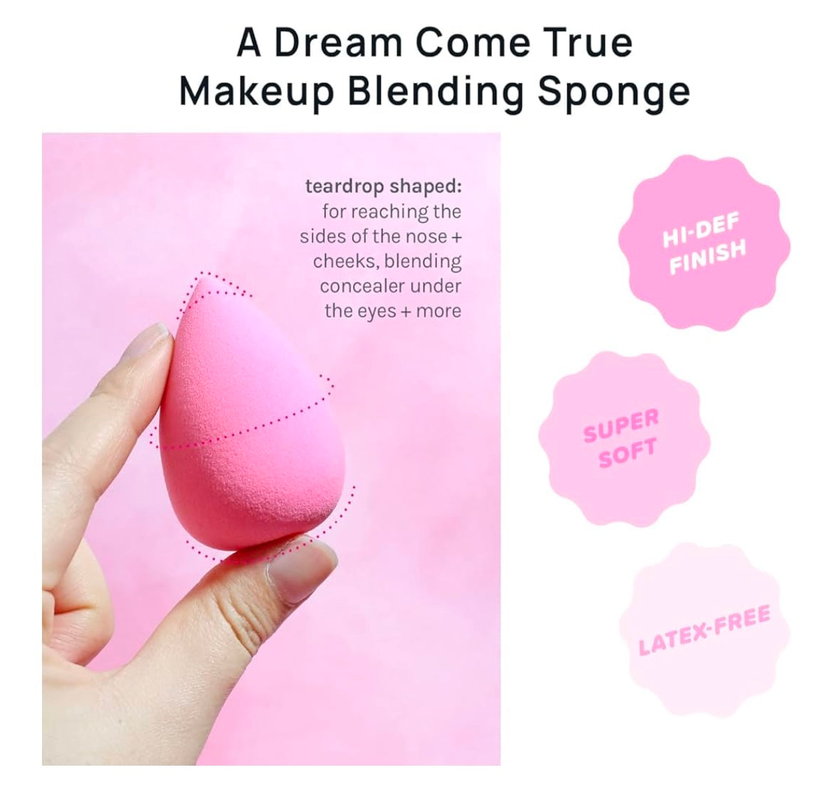 AOA Studio Collection makeup Sponge Set Latex Free and High-definition Set of 6 makeup Wonder blender For Powder Cream and Liquid, Super Soft Wonder Beauty Cosmetic