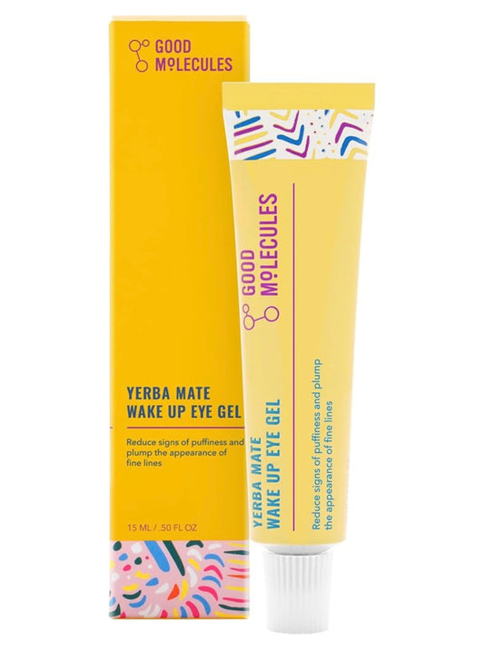 Good Molecules Yerba Mate Wake Up Eye Gel - Yerba Mate, Hyaluronic Acid and Caffeine to Hydrate, Minimize Puffiness and Swelling - Skincare for Face